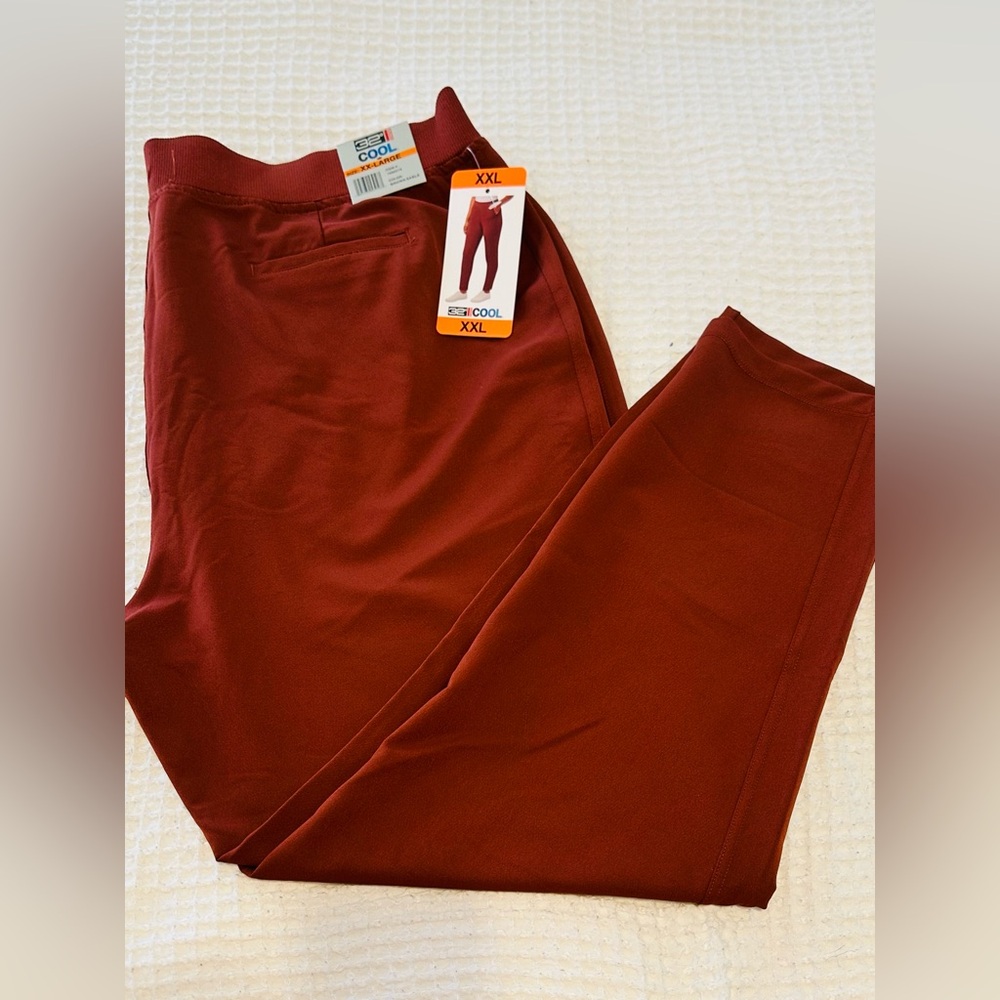 32 Degrees Cool Pants Adult XXL Brown Pull-On Pockets Athletic Womens - Picture 2 of 8